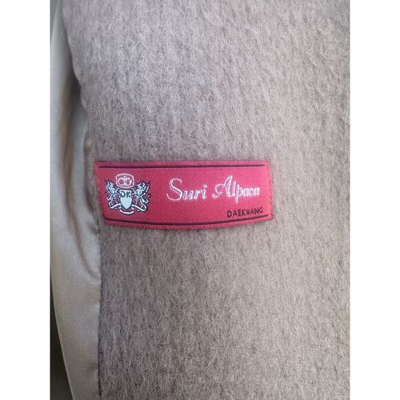 System Funnel Neck Suri Alpaca Wool Long Coat Women's $698 Sz S Camel Designer - Picture 10 of 16